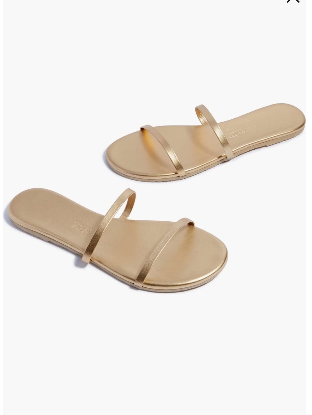 Tkees Gemma Gold Two Band Sandals New Size 8 / 39